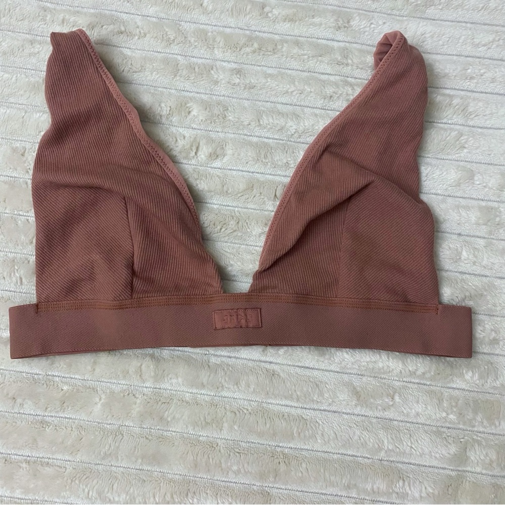 Skims / Women's Ribbed Bralette in Brown